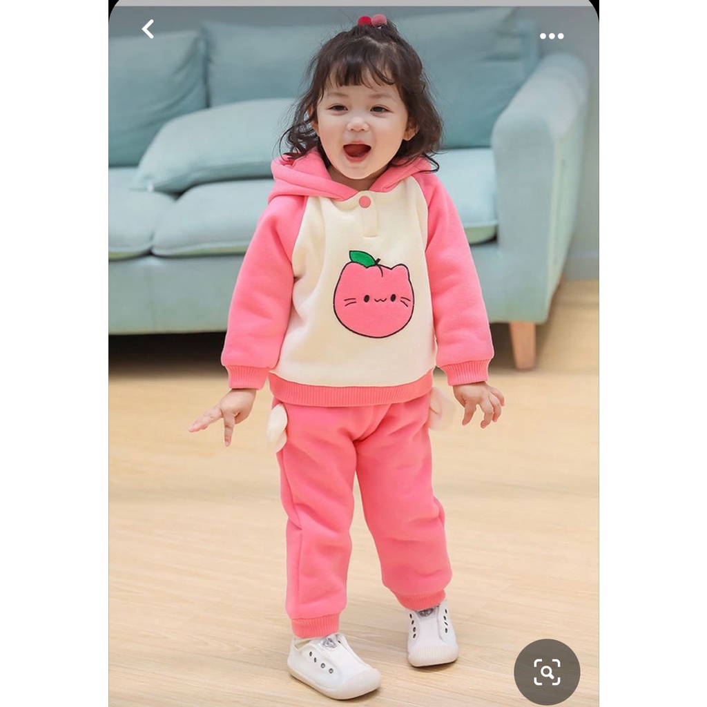 Setelan anak perempuan Hoodie anak perempuan umur 1-5 Tahun