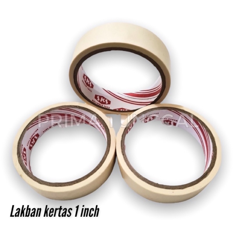 Lakban kertas 1inch - lem kertas 1inch