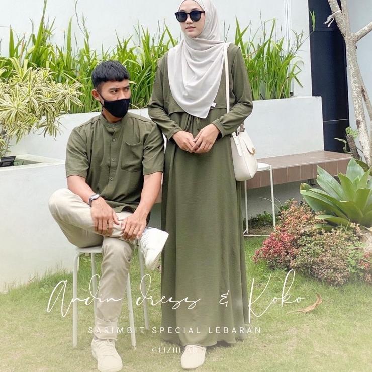 (MURAH BANGET) GlizhHijab - Andin X Ria Ricis | Fashion Muslim Terbaru Gamis Busui / Non Busui Maxi 