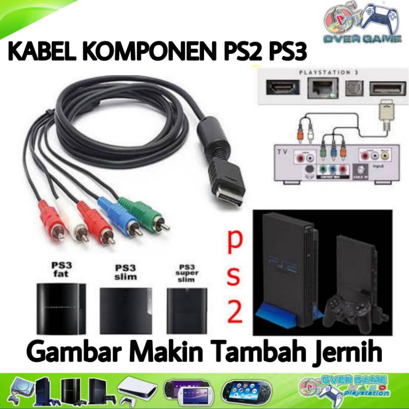 KABEL KOMPONEN PS2 PS3 TV LED /LCD