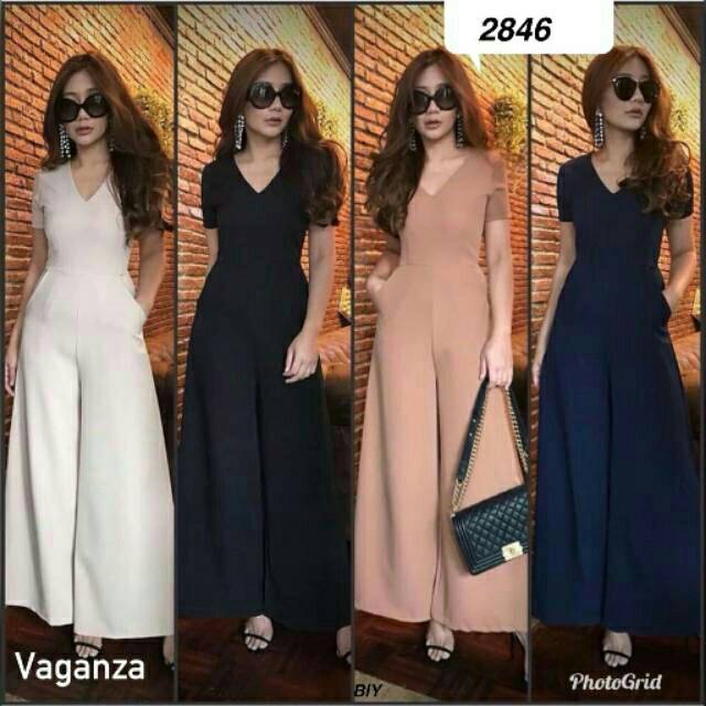 Jumpsuit Scuba Setelan Wanita