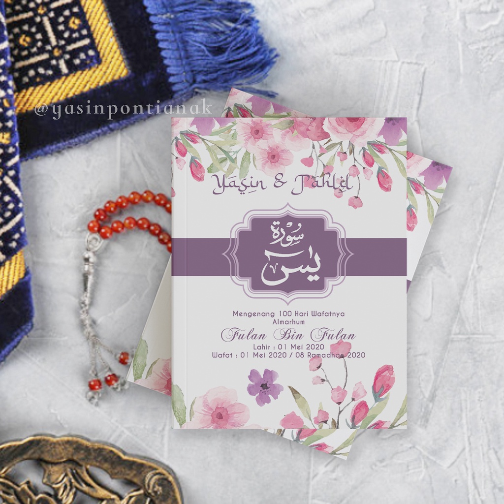 Buku Yasin & Tahlil Custom | Gratis Desain & Cetak Foto