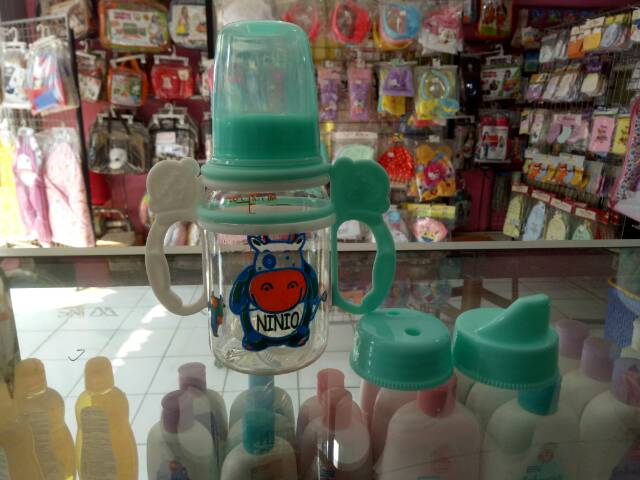 Botol Susu Ninio 3 Fungsi Ada Gagang Pegangan 240 ML/150 ML