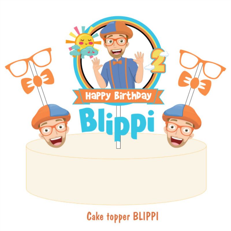 cake topper hiasan kue Blippi