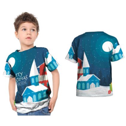 Kaos Baju T-shirt Murah Anak Laki-Laki Dan Perempuan Merry Christmas Natal 2021 Art9