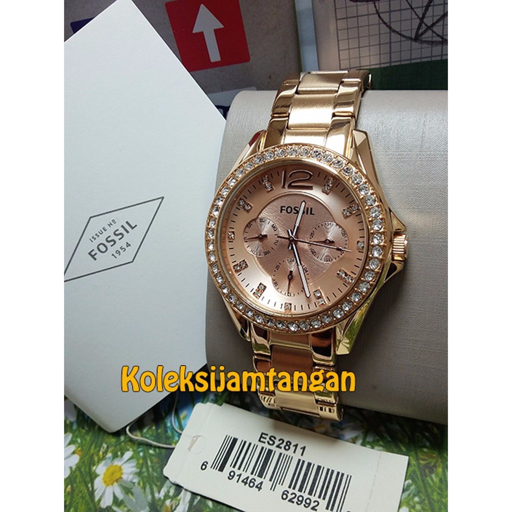 JAM TANGAN WANITA FOSSIL ES2811 ROSE GOLD ORIGINAL FOSSIL ORIGINAL