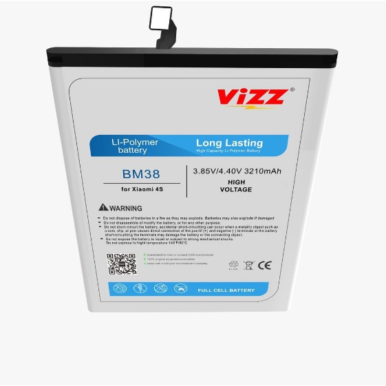 Vizz Double Power Battery Batre Baterai Vizz Xiaomi Mi4s Mi 4s BM38 BM-38 BM 38