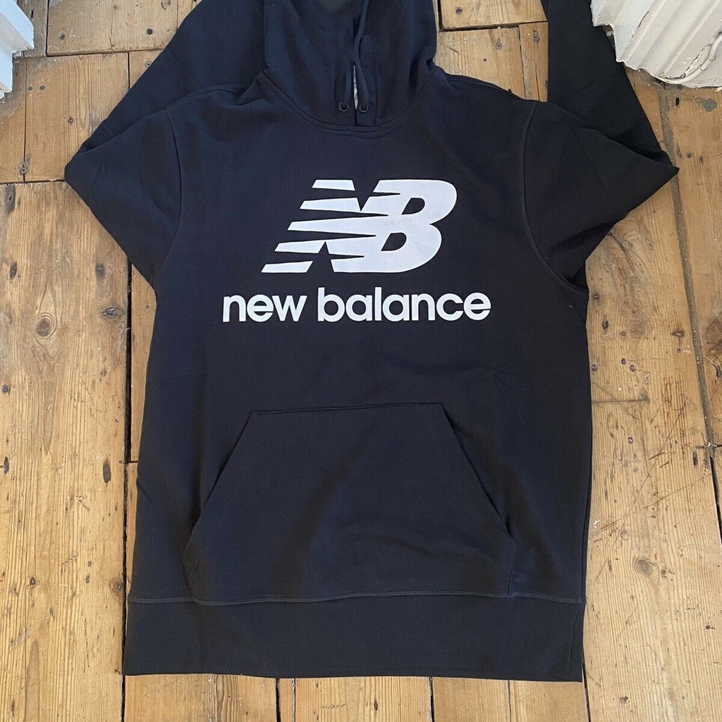 Hoodie New Balance NB Graphic Print Hoodie Jumper BLACK HOODIE PULLOVER [PREMIUM 330GSM] TEBAL ADEM 