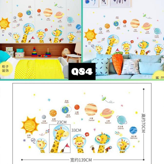 Limited Wallsticker Stiker Dinding Lampu Gantung Kucing Rak Buku Q13 - Q 83 Terbatas