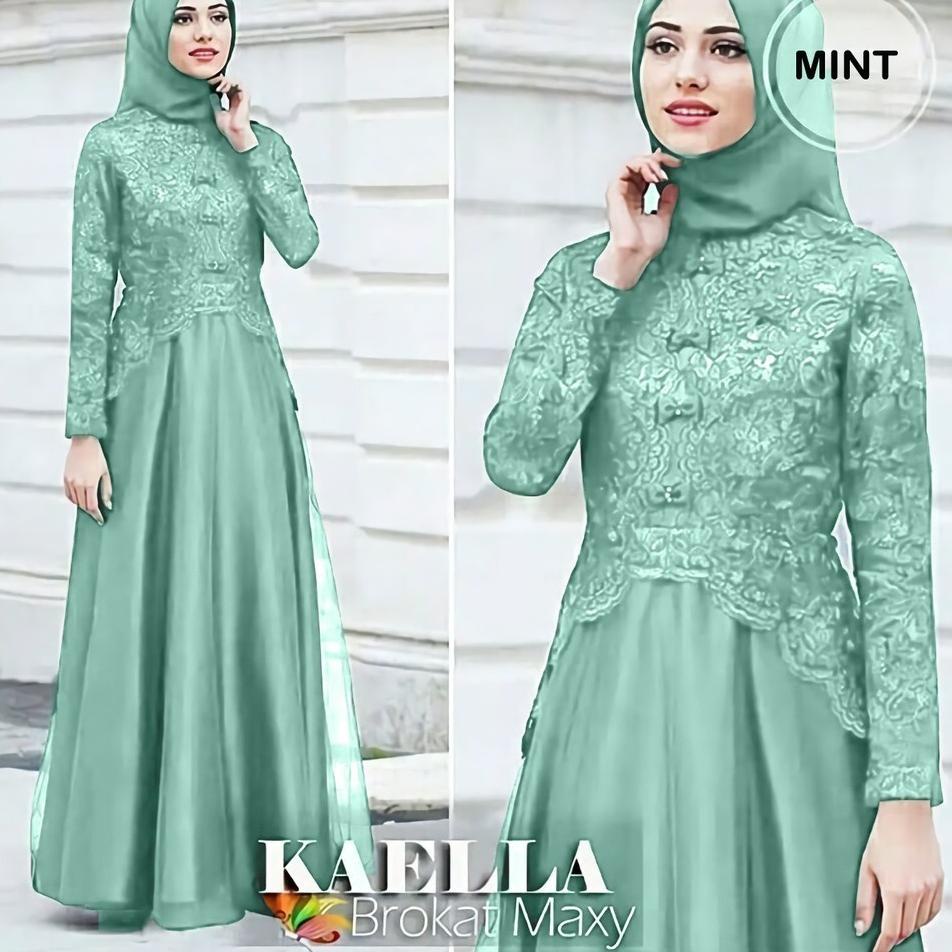 Stok terbatas.. PROMO GAMIS BRUKAT MAXI KAELLA / GAMIS SYARI / TERLARIS KAELLA GAMIS FASHION BRUKAT 