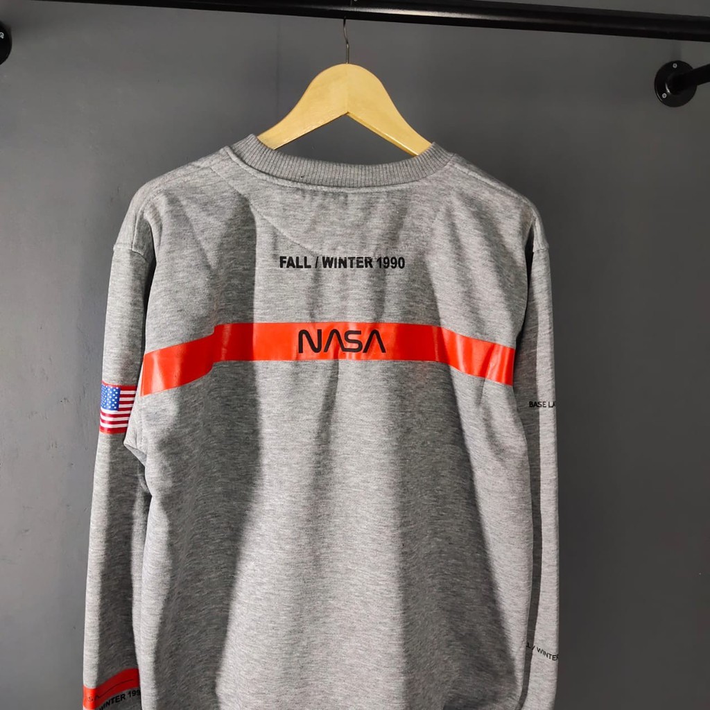 Jaket Crewneck NASA Plat H&amp;* Sweater Premium UNISEX Terbaru Terlaris