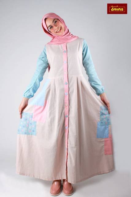 Size Xxl Abaya Colour Blok Dannis Shopee Indonesia