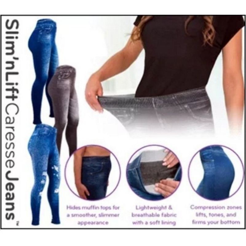 SLIM N FIT CARESSE JEANS - SLIMMING JEANS LEGGING PELANGSING