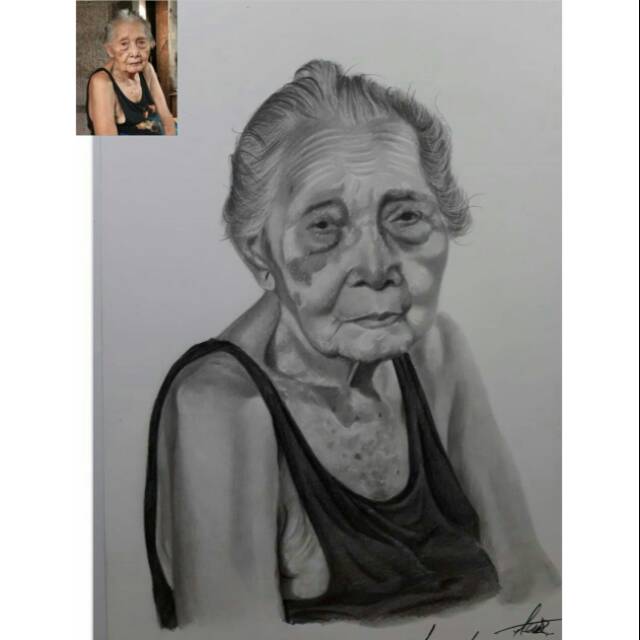 (A2) Sketsa wajah /lukis wajah/gambar wajah