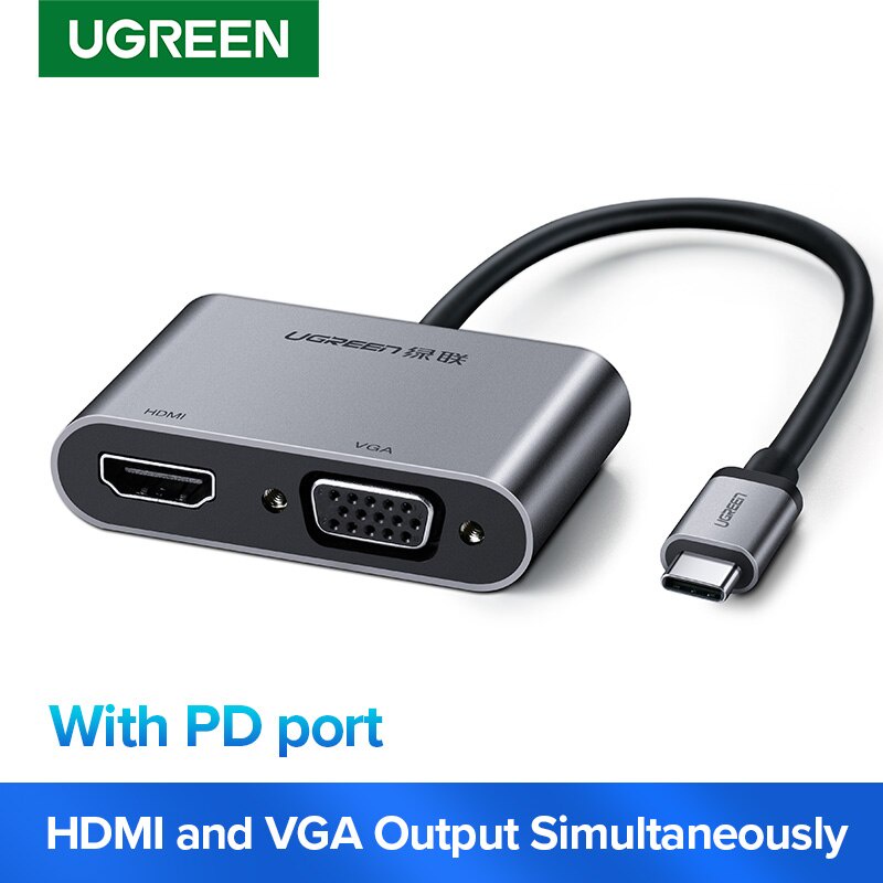 Ugreen Kabel Adapter Converter USB Tipe C Ke HDMI 4K Thunderbolt 3 PD 1080 60Hz