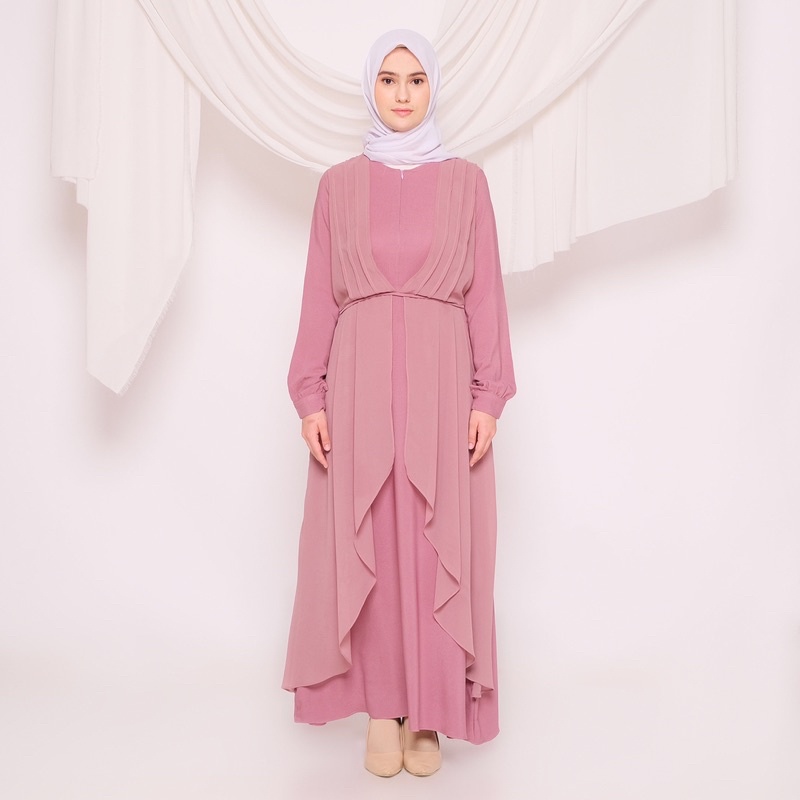 NIRMALA DRESS by hawacorner dress layer depan ceruti baby doll gamis kondangan busui friendly