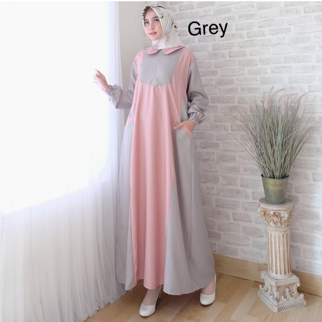 HOPYLOVY - Gamis Modern Jessy maxi  (Real pic)