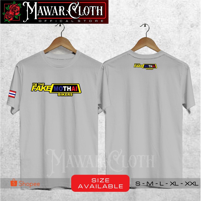 Kaos / Baju / Tshirt Distro Motor Fake Mothai Thailook Thailand Keren -Mawar