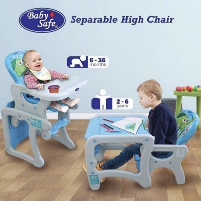 Baby Safe Separable High Chair / Kursi Meja Makan Anak 2in1
