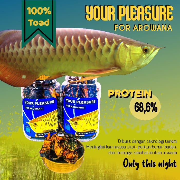 Pakan Pelet Makanan Ikan Arwana Your Pleasure Kodok Kering PATRA MIMBI by IKANESIA
