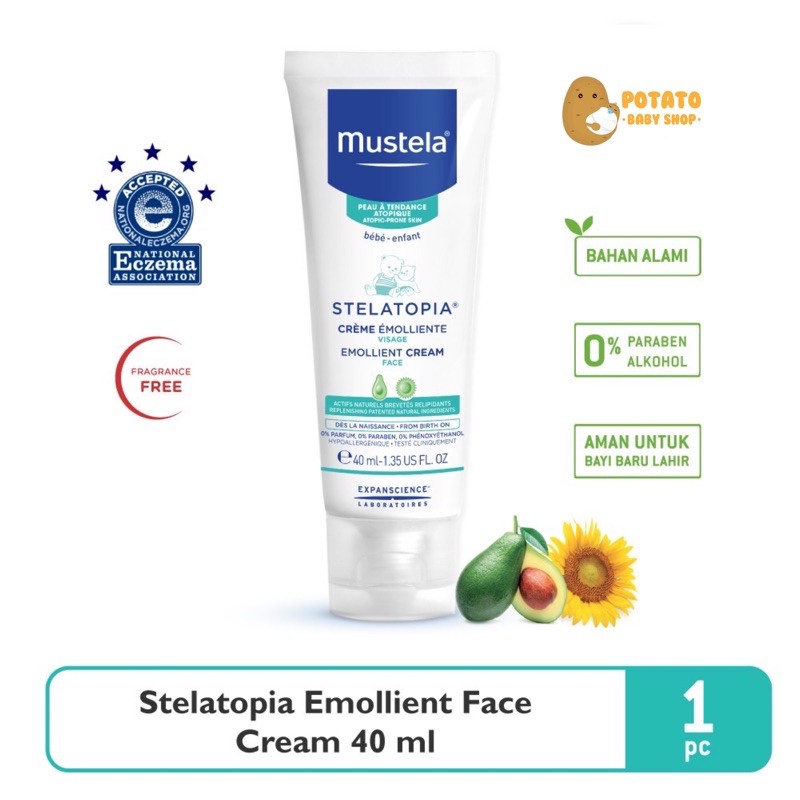 Mustela Stelatopia Face Cream 40ml