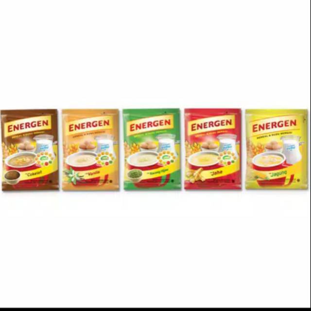

10 PCS - ENERGEN ALL VARIAN RASA COKLAT/VANILLA/KACANG IJO /JAHE/JAGUNG
