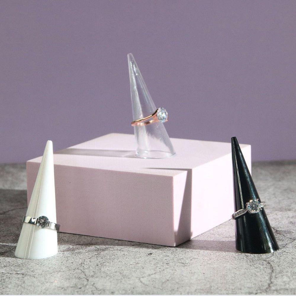 Agustinina Jewelry Show Case Portable Elegan Cone Transparan Jari Cincin Akrilik Rings Display