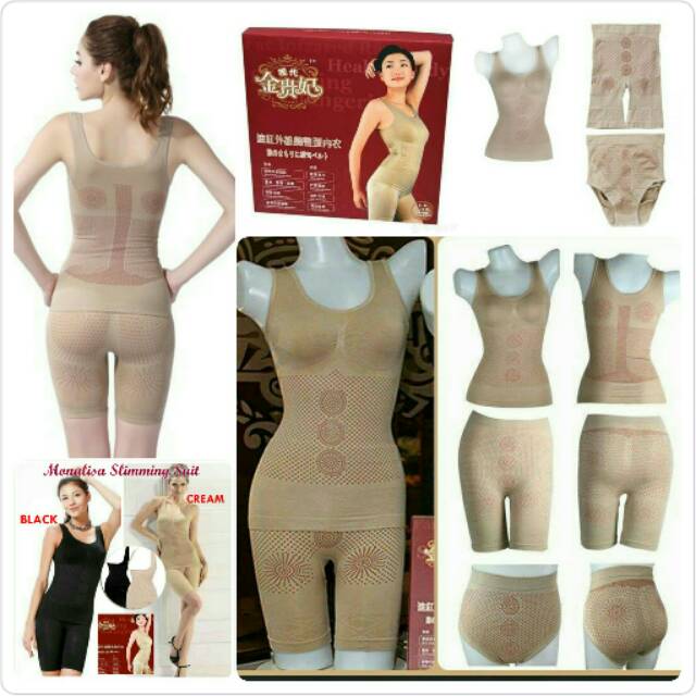 MONALISA SLIMMING SUIT WITH INFRARED BAJU KORSET PELANGSING ORIGINAL 3 IN 1