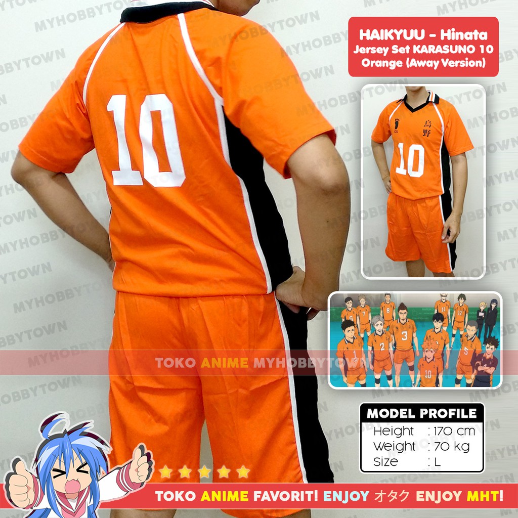 Kostum Jersey Karasuno No. 10 Hinata Shoyo Haikyuu To The Top Cosplay