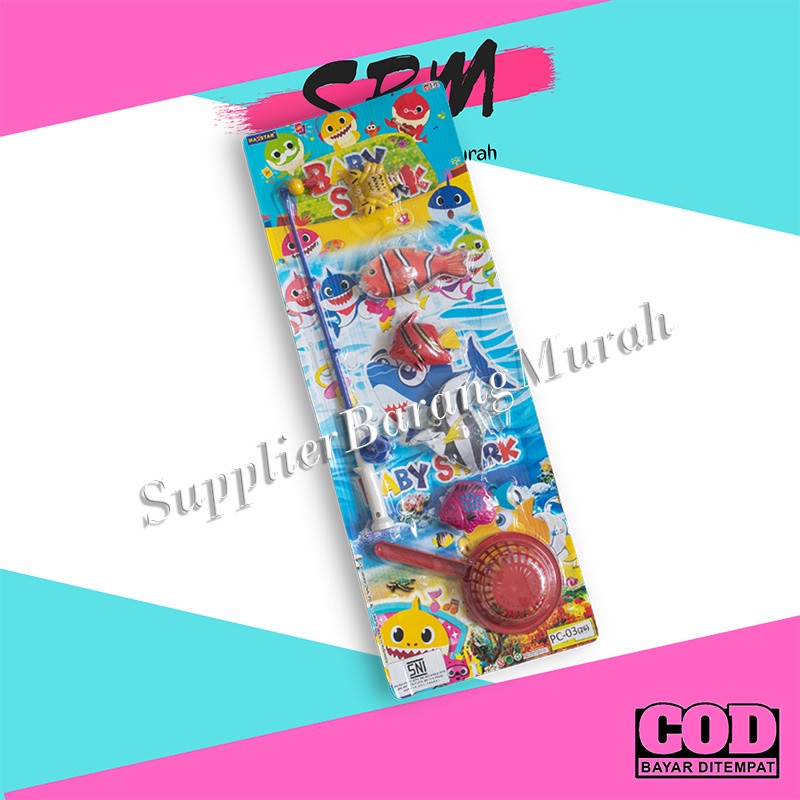 Mainan Pancing Magnet Dengan Jala Plastik HM0476