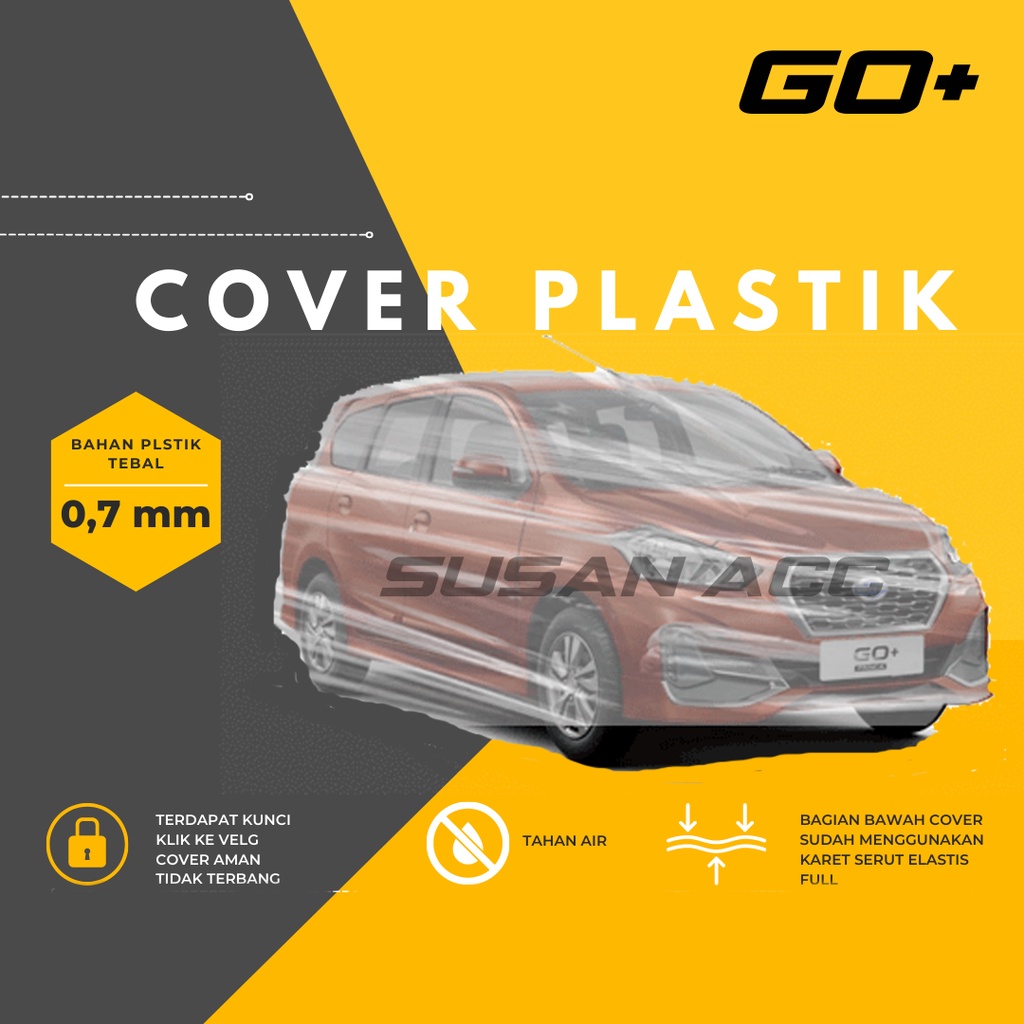 Body Cover Mobil Transparan datsun Sarung Mobil datsun go waterproof/datsun go 2 baris/datsun go 3 baris/datsun cross/datsun go panca/datsun panca/datsun go plus/avanza/xenia/calya/sigra/ertiga/hrv/mobilio/sienta/aerio/hyundai/hyundai creta/hyundai avega