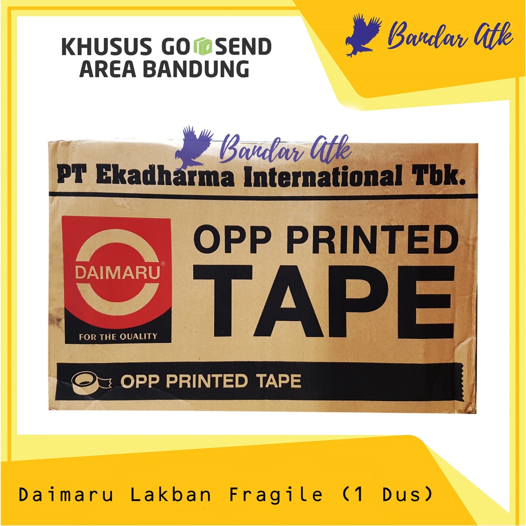 

KHUSUS GOSEND Lakban Fragile Daimaru ukuran 2 inch x 100 Y [1 DUS]
