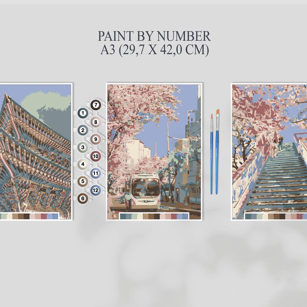 

Paint By Number Kit A3, KOREAN AESTHETIC