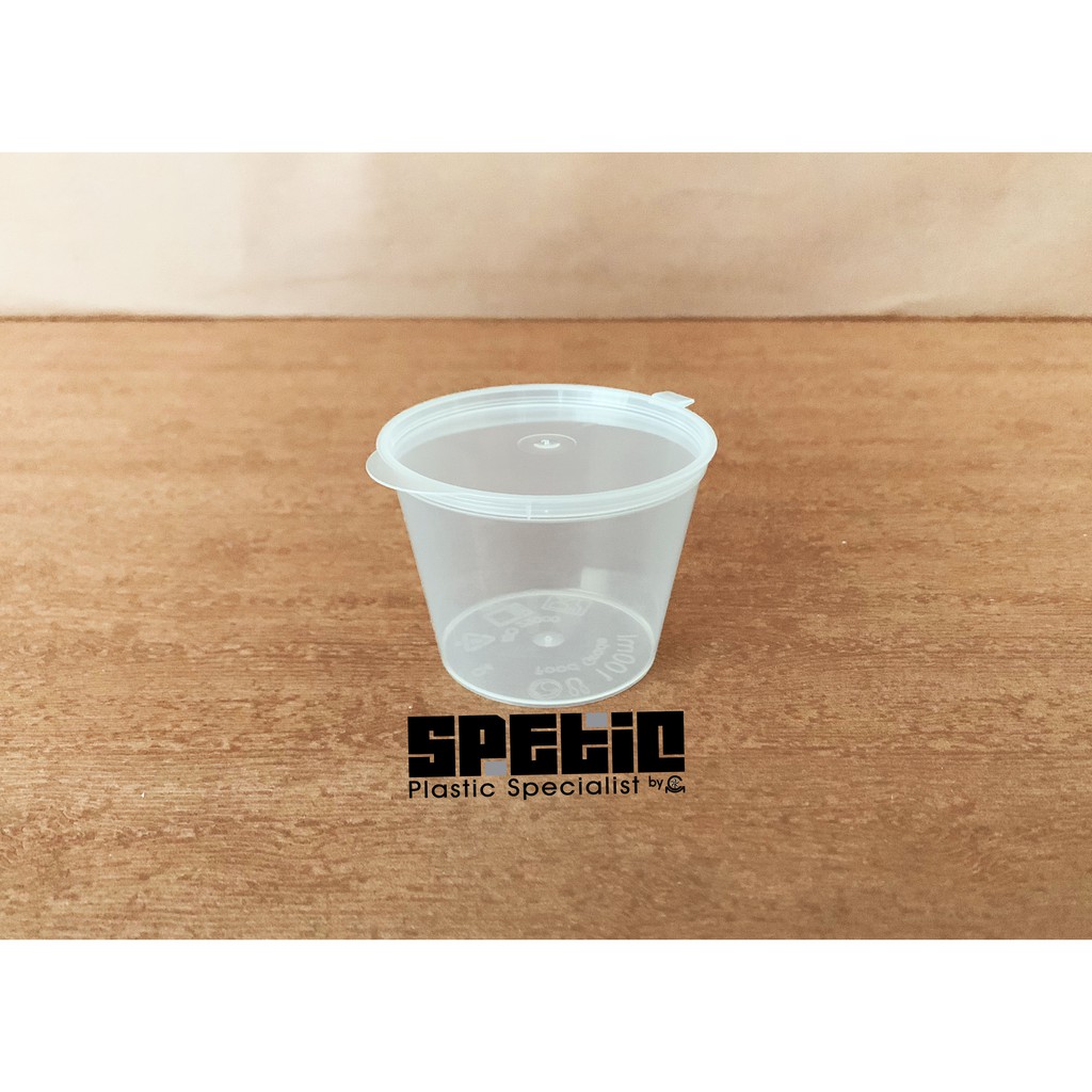 (50pc) Cup Saos Suapi 100ml / Cup Saus 100ml / Tempat Saos Sambal / Cup Sambal Sauce Container 100ml