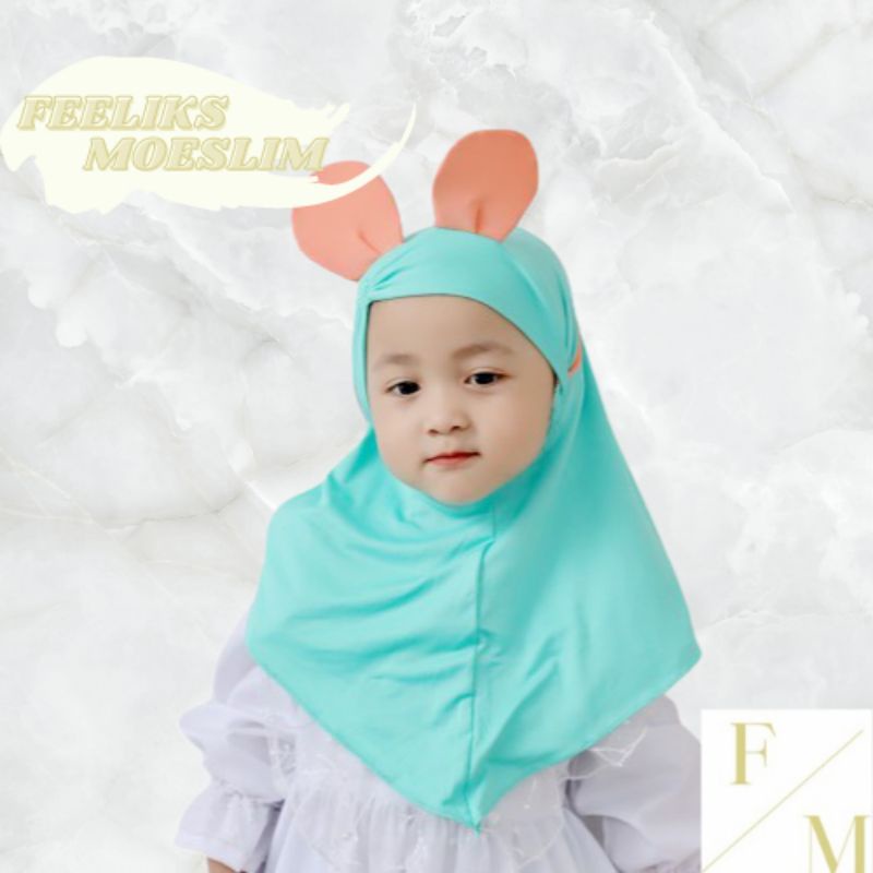 Hijab Anak Motif Kelinci / Hijab nyaman lucu murah kualitas PREMIUM