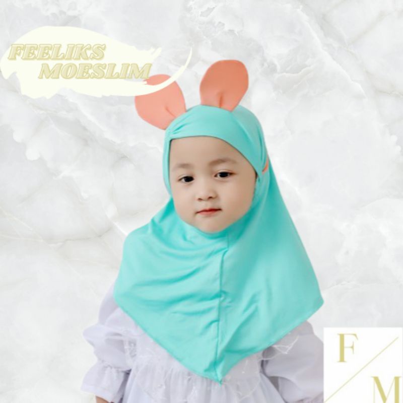 Hijab Anak Motif Kelinci / Hijab nyaman lucu murah kualitas PREMIUM