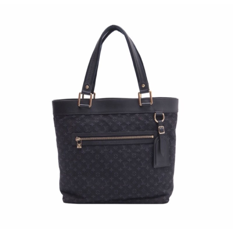 Louis Vuitton Dark Blue Canvas Lucille Monogram Mini Lin GM Canvas Tote Bag