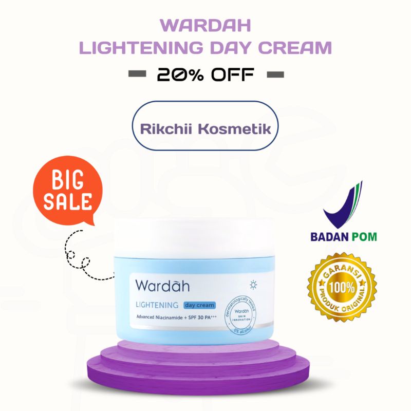 Wardah Lightening Day Cream / Wardah Day Cream Lightening / Wardah Cream Siang / Wardah Lightening /