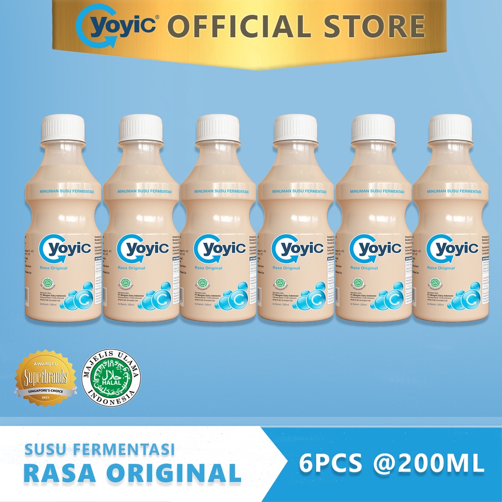 Yoyic Susu Fermentasi Rasa Original 200ml x 6pcs