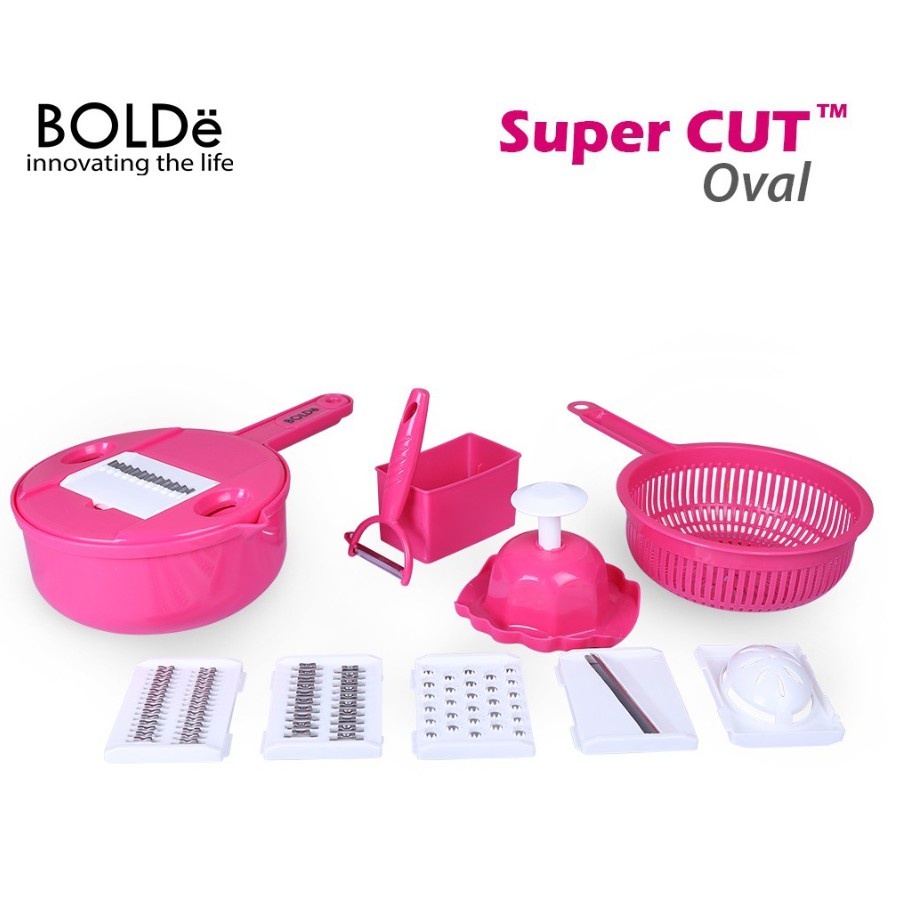 Alat Pemotong Parutan Buah Sayur Sayuran Cutter - Bolde Super Cut Oval 5 IN 1