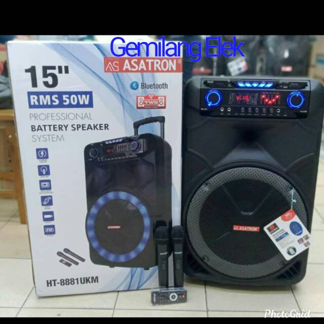 Speaker Portable Wireless ASATRON HT-8881UKM