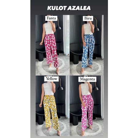 Kulot Plisket / Kulot Lidi motif Azalea / Galaxy / Poppy / Spiral