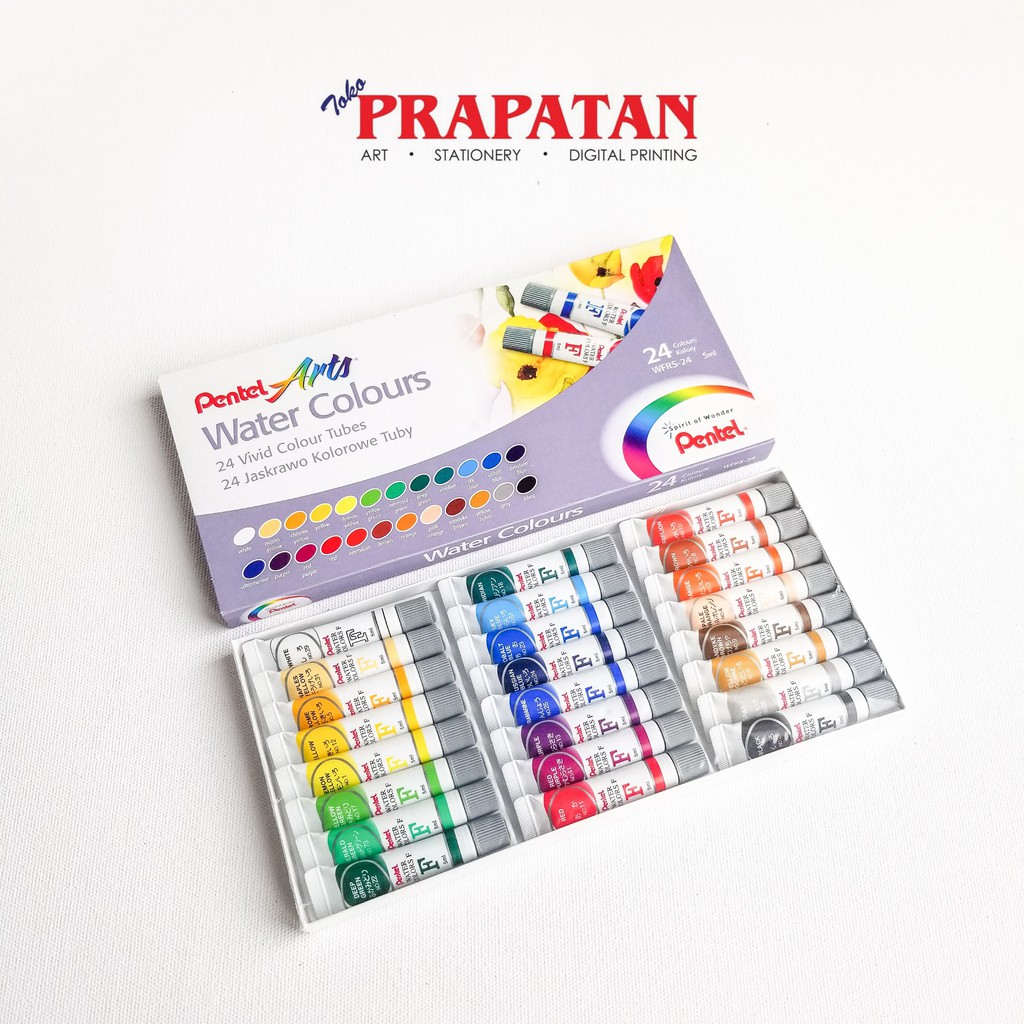 Jual Pentel Watercolor / Cat Air Pentel Set (24X5Ml) Indonesia|Shopee Indonesia