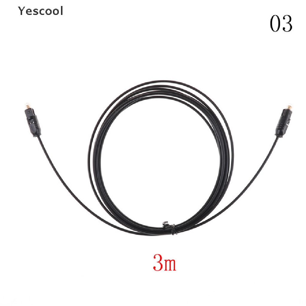 Yes Kabel Audio Digital TOSLink Fiber Optik Warna Hitam Panjang 1.5M 2M 3M 5M