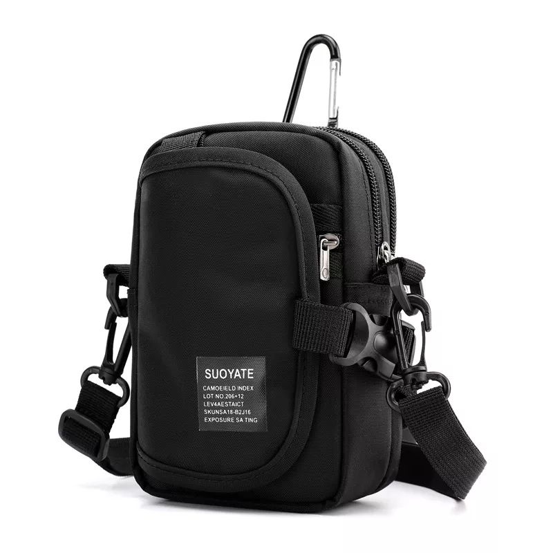 Tas Kurir Pria Taktis Sarung Ponsel Tutup Luar Kantong Bahu Tas Pinggang Selempang Dompet koin Tas S