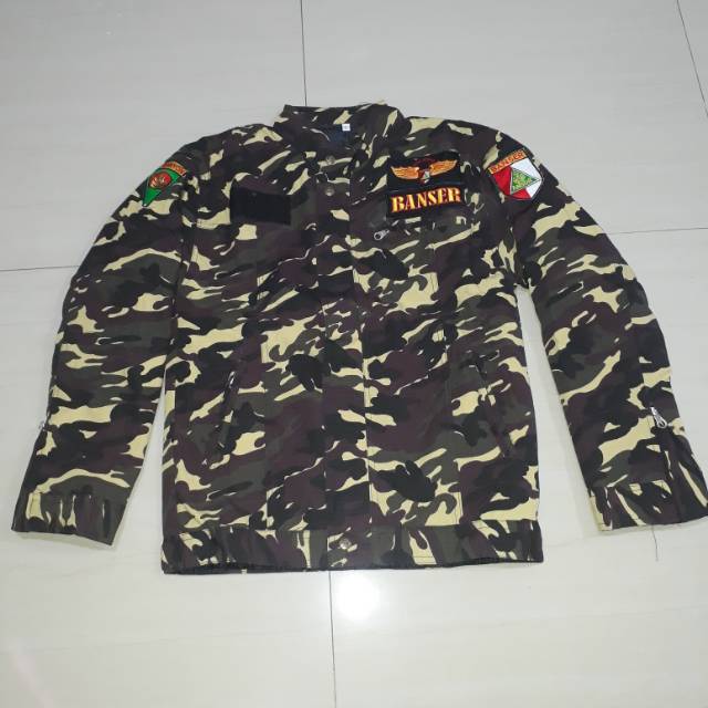 (TK.RTT)JAKET JANGKIS BANSER DORENG NASIONAL BONUS NAMA &amp; BENDERA