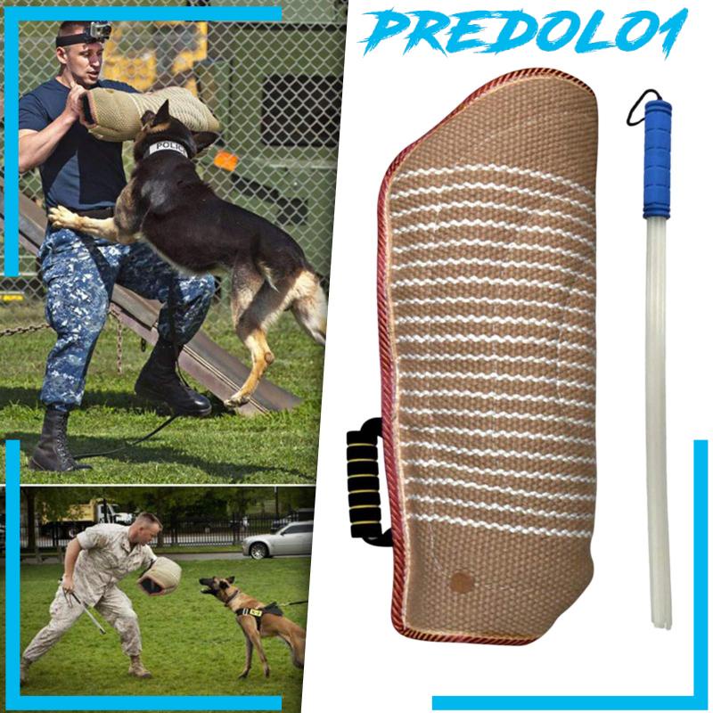 Dog Bite Sleeve Training Protector with Whip Agitation Stick for Work Dog