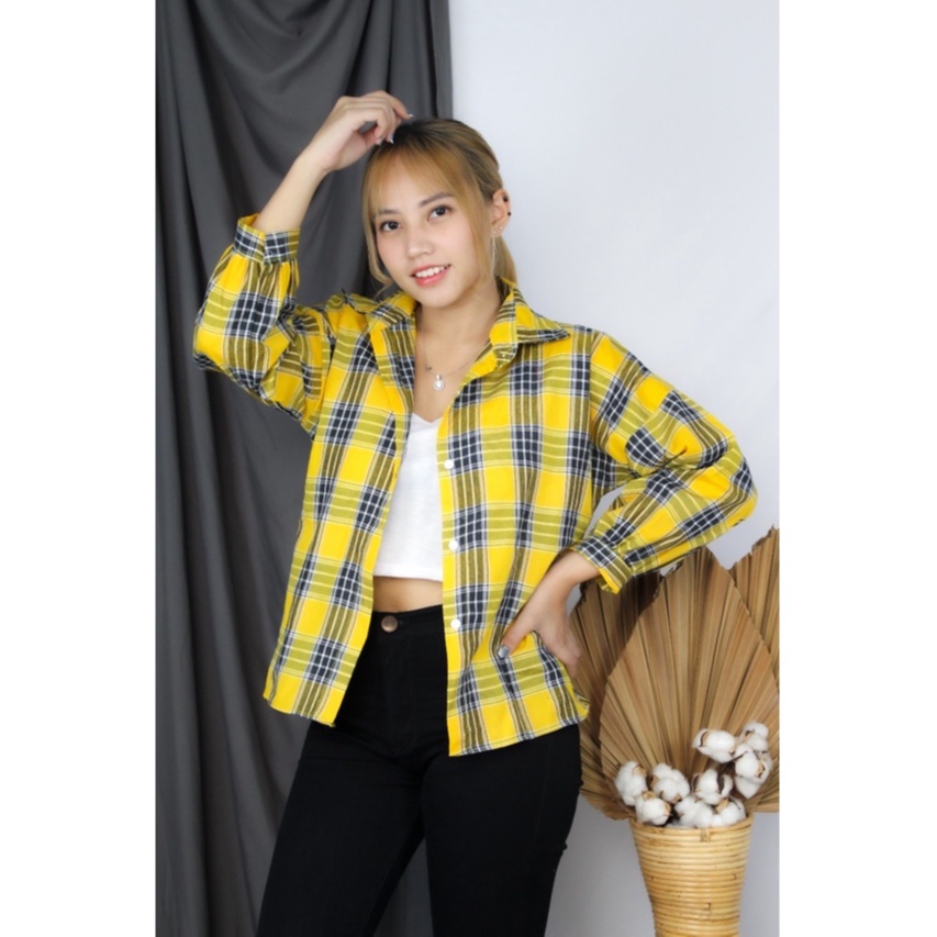 RX Fashion - Kemeja Oversize Oslin Anggita / Kemeja Osaka -BN-ANGGITA-KUNING