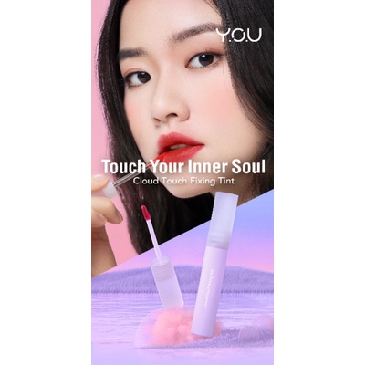 (GOSEND/COD) YOU CLOUD TOUCH FIXING TINT - LIP TINT TAHAN LAMA 6 SHADES