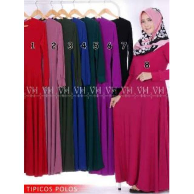 GAMIS POLOS JERSY TEBAL//GAMIS BUSUI